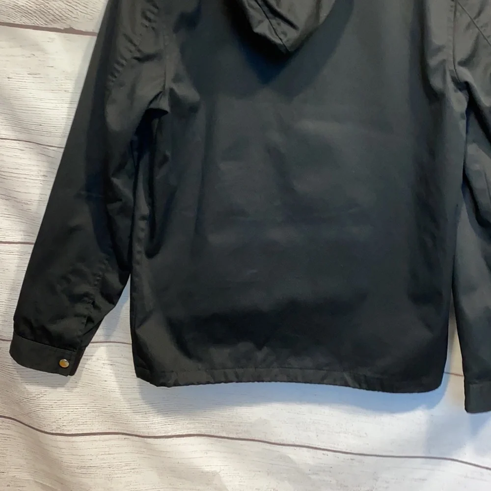 Men's black Five Four brand hooded jacket - zip front with pockets Medium - Picture 9 of 10